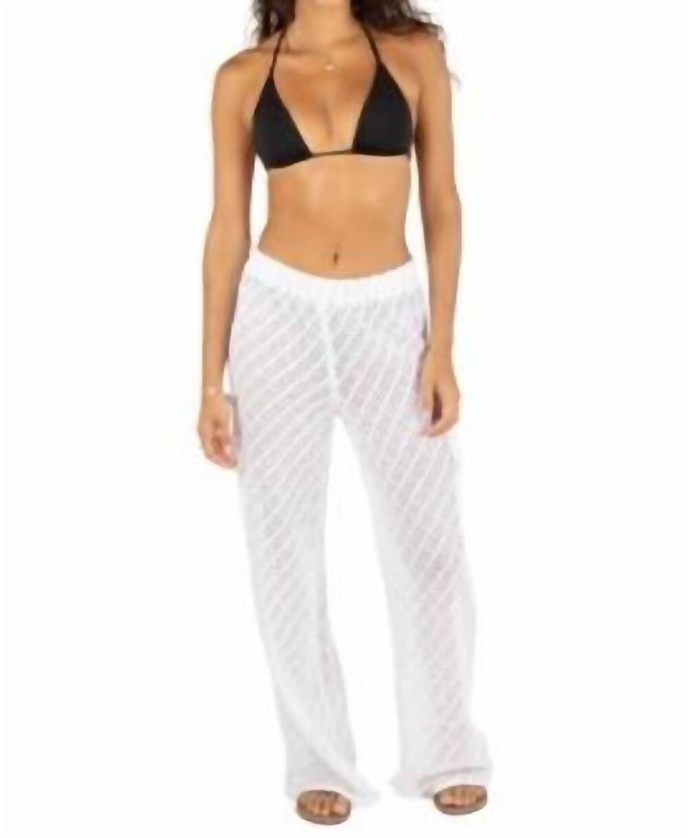 NEW HURLEY crochet cargo beach pant in white